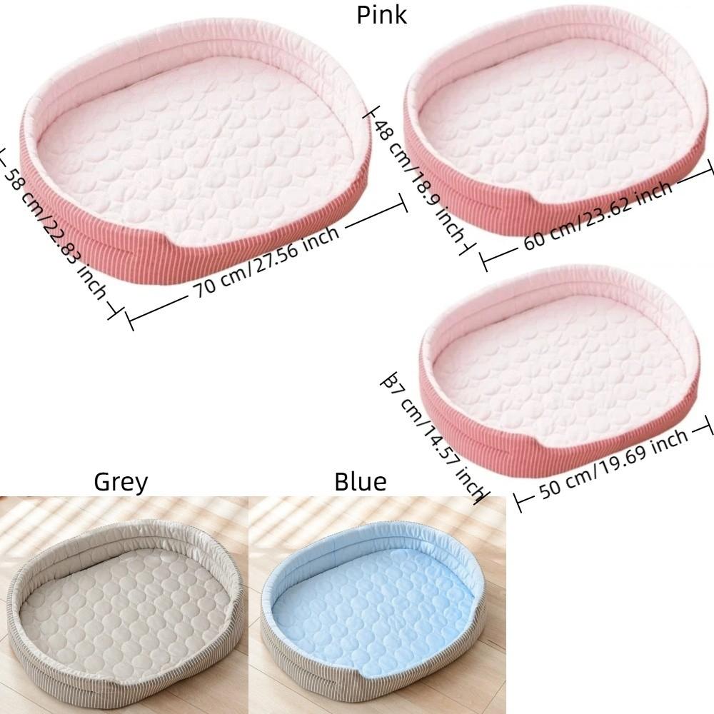 Oval Dog Cooling Bed Breathable Cat Sleeping Mat Dog Mattress Pet Cooling Mat Dogs Cats