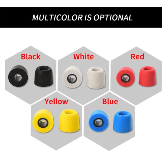 QKZ T400 2Pcs Replacement Sponge Universal Eartips for In-Ear Earphone Earbud