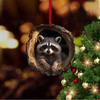Акриловая подвеска на елку Енот, акриловое украшение 2D с рисунком животного, для гостиной, спальни, сада, сезонное украшение