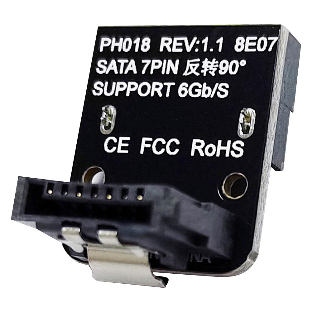 Адаптер SATA 7Pin (мама) к 7pin (папа) с угловым разъемом 90 градусов, 6 Гбит/с, адаптер SATA 7Pin вверх/вниз для материнской платы