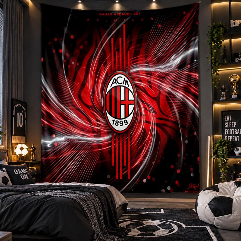 Настенный гобелен с принтом AC Milan, ткань для гостиной, спальни, домашнего декора
