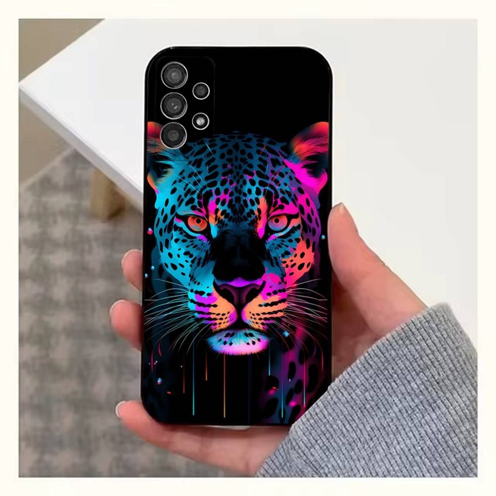 Крутой чехол с леопардовым принтом для Samsung S10, Plus, S9, S22, S25, Ultra, S24, S21, S20, S23, FE, Lite, Мягкий силикон, Черный