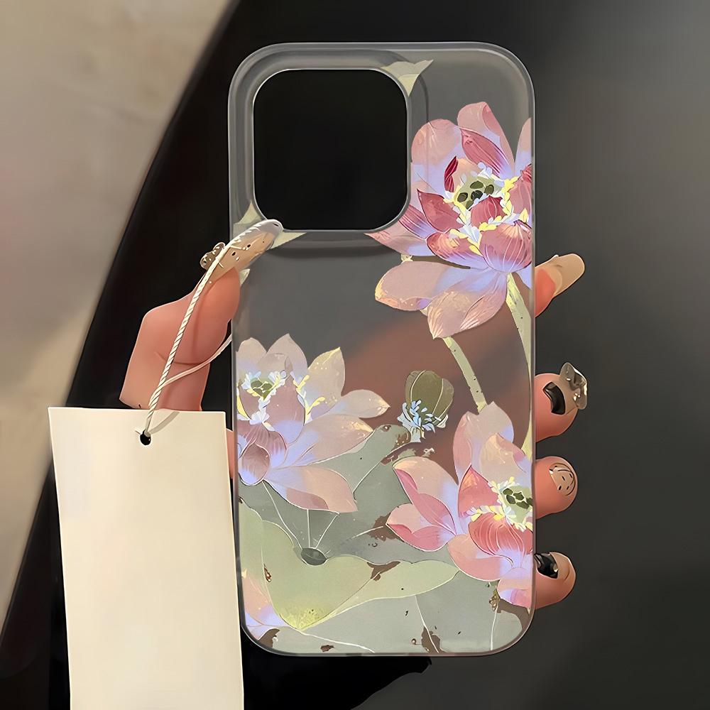 Чехлы для мобильных телефонов iPhone 11 13 15 Pro Max 12 14 Pro Max Чехол для iPhone 16 15 Plus 13 Pro 12 Mini 13 Mini Матовая текстура Нарисованные мультяшные цветы