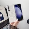 Прозрачный чехол для телефона с магнитной беспроводной зарядкой для Samsung Galaxy Z Fold 7 6 5 4 3 Fold6 Fold5 Защита шарнира