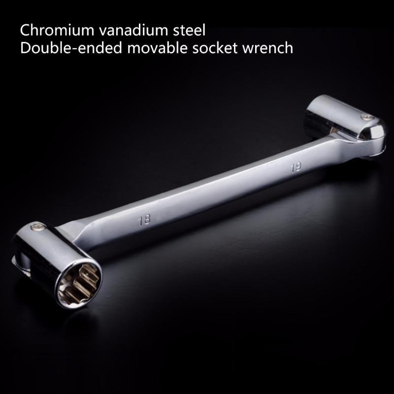 Metric Double Ended 12 Point Swivel Head Wrench Compact Reliable Tool for DIY Projects Repairs Automotive Maintenance 3x