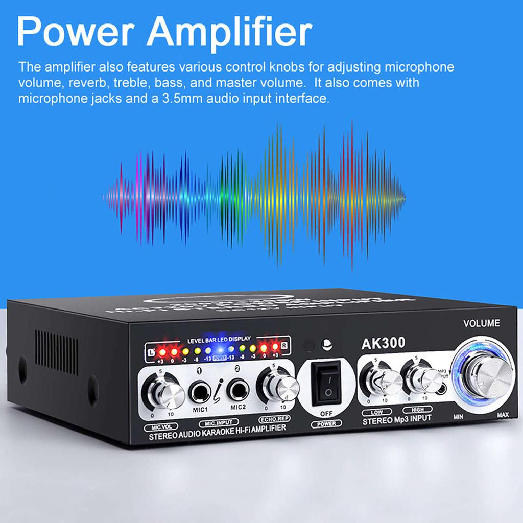 2-канальный домашний кинотеатр стерео усилитель аудио мощности усилитель высокой мощности BT5.0 для домашнего кинотеатра автомобиля