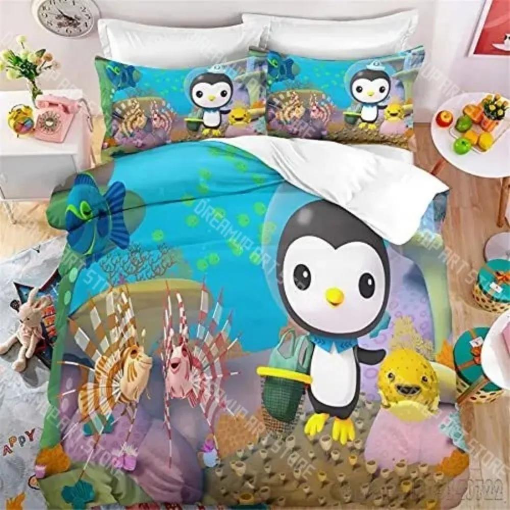 Полюбуйтесь мультяшным комплектом пододеяльника Octonauts Love Child HD, чехлом для одеяла для детских постельных комплектов, постельным бельем, декором для спальни