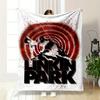 Linkin Park Logo with Megaphone Design Patterned flannel blanket perfect for the bedroom living room, sofa, or a little nap