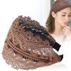 Design Resin Cloth Korean Style Hair Wear Wide Side Hairband Lace Headband Women Hair Accessories