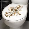Beautiful Lotus Toilet Sticker Bathroom Toilet Cover Decorative Sticker Waterproof Self Adhesive