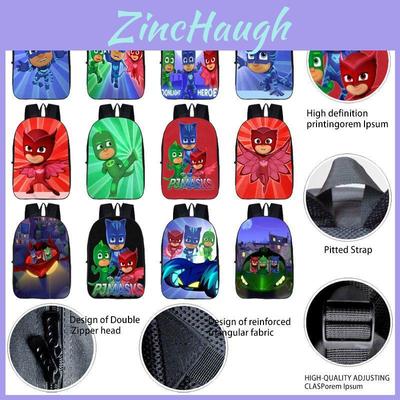 Прочный рюкзак PJ Masks для детей с ярким 3D-дизайном персонажей и регулируемыми мягкими лямками