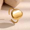 Stainless Steel Exaggerated Geometric Polygon Opening Rings for Women Men Waterproof Adjustment Rings Party Jewelry Accessories