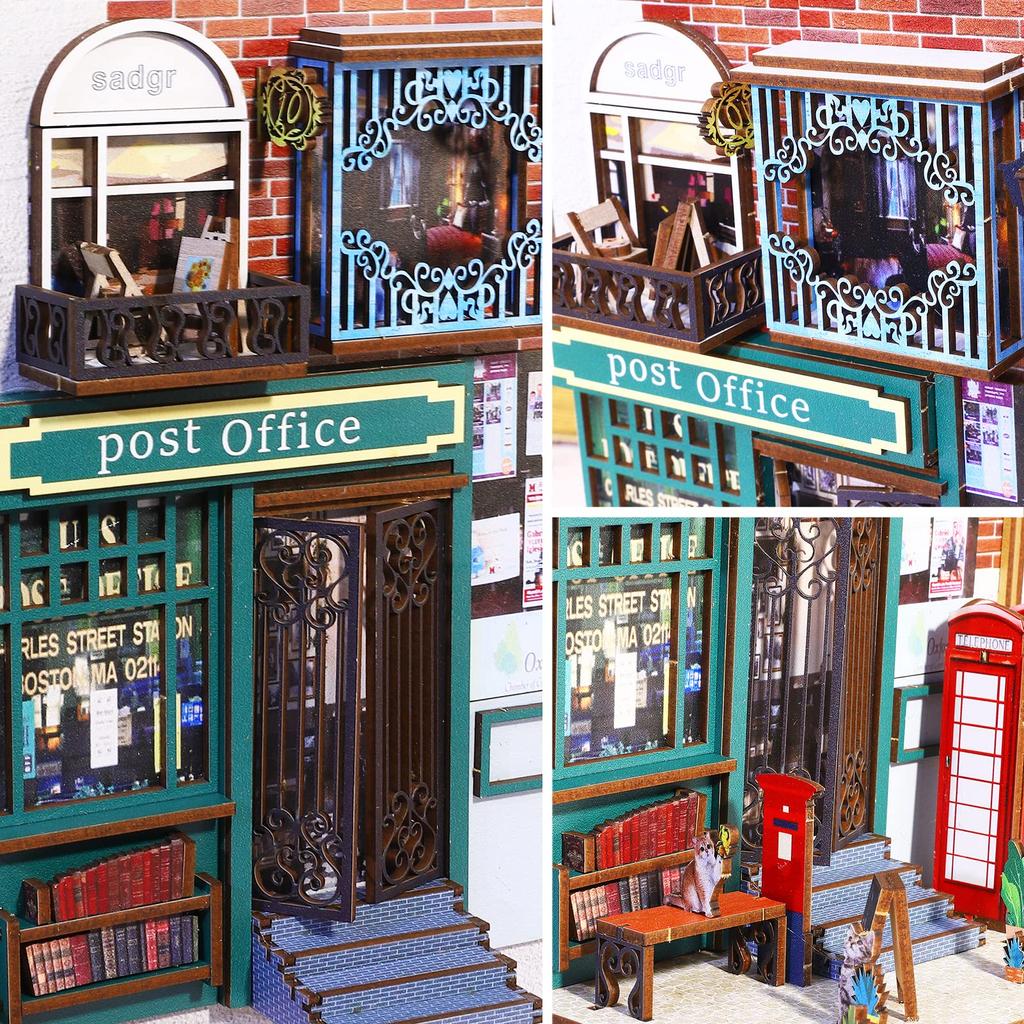 Spilay DIY Деревянный миниатюрный кукольный домик ручной работы набор мебели украшение интерьера новоселье креативная светодиодная музыкальная шкатулка 3D головоломка игрушки для любителей