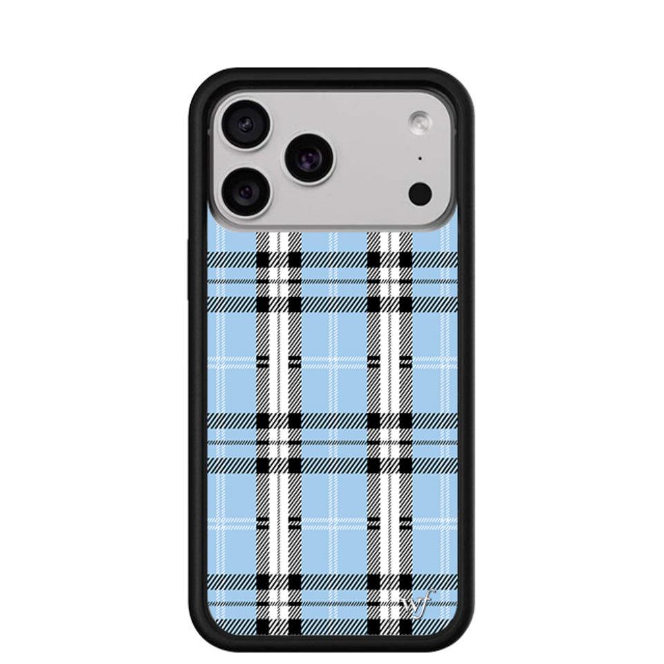 Джинсовый чехол WildFlow Blue для iPhone 17/16 Pro Max/15 Plus - Защитная крышка
