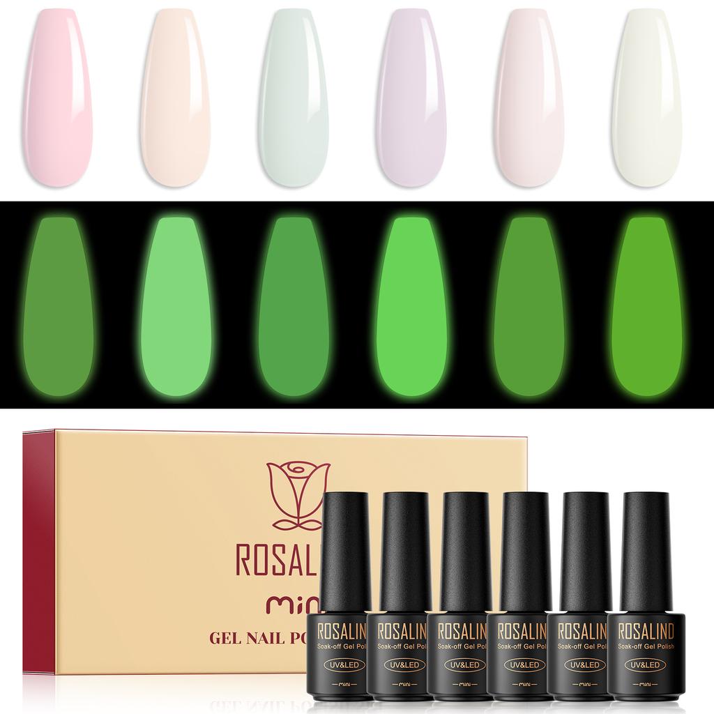 Набор гель-лаков для ногтей ROSALIND, 23 шт., долговечный блестящий УФ-светодиодный гель-лак для ногтей, температурный цветной гель-лак для женщин, дизайн ногтей своими руками