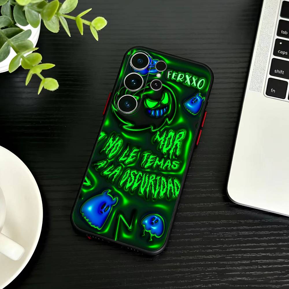 Чехол для телефона Singer F-Feid Ferxxo SIXDO для Samsung S26, S25, S24, S23, S22, S30, S21, Ultra, Plus, FE 5G Черный Мягкий Чехол