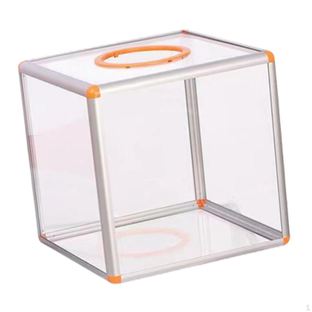Acrylic Donation Box Clear Money Large Capacity Vote Ticket for Charity Contest Tip Bar