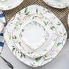 7-Inch Round Bone China Porcelain Plate - Chinese Style Tableware