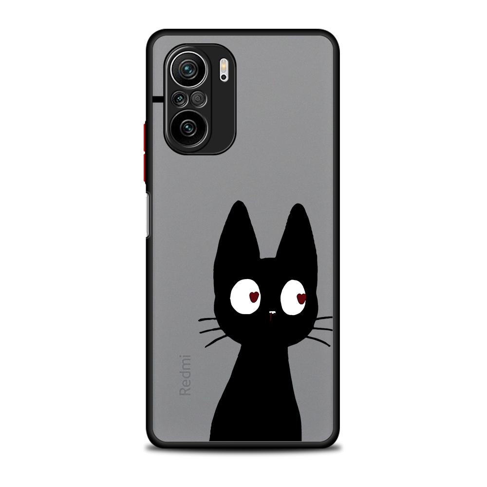Чехол для телефона Coque для Redmi 9C A1 Plus 10 12 5G A2 10A 9A 9T 12C 10C 9 K40 Pro Матовый чехол Ударопрочный Милый Забавный Счастливый Кот