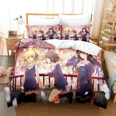 Аниме Saekano Megumi Eriri Комплект постельного белья для мальчиков и девочек Twin Queen Size Пододеяльник Наволочка Кровать Дети Взрослый Домашний Текстиль Текстиль
