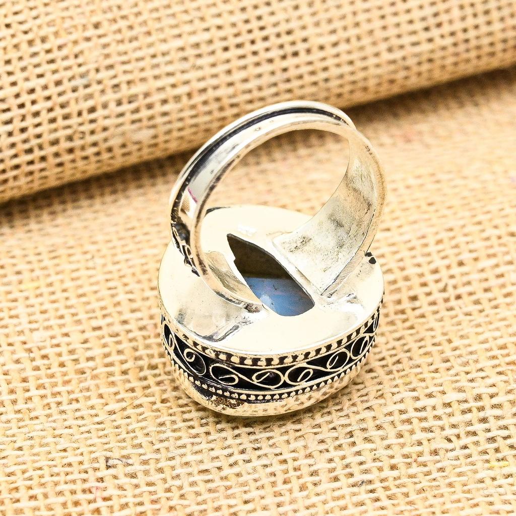 Ювелирные изделия из твердого серебра 925 пробы с чудесным молочным опалом и драгоценным камнем ручной работы