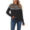 Women's Autumn and Winter Knitted Loose Pullover Casual Color Matching Sweater