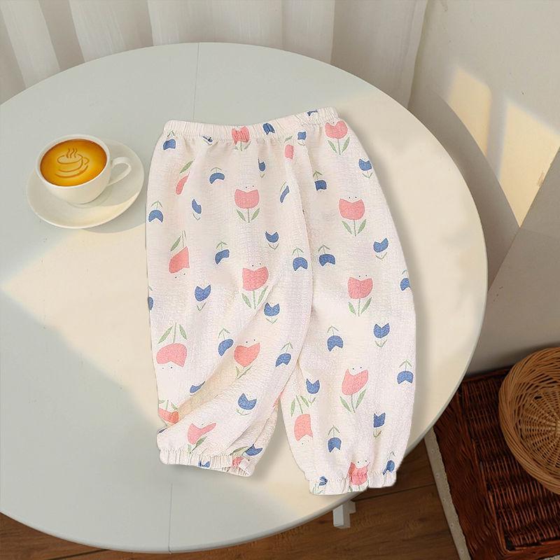 Trendy Summer Mosquito-Proof Lantern Pants for Boys and Girls - Lightweight, Fashionable, and Versatile.