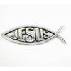 New 3D Silver Jesus Fish Emblems Christian Symbol Car Sticker