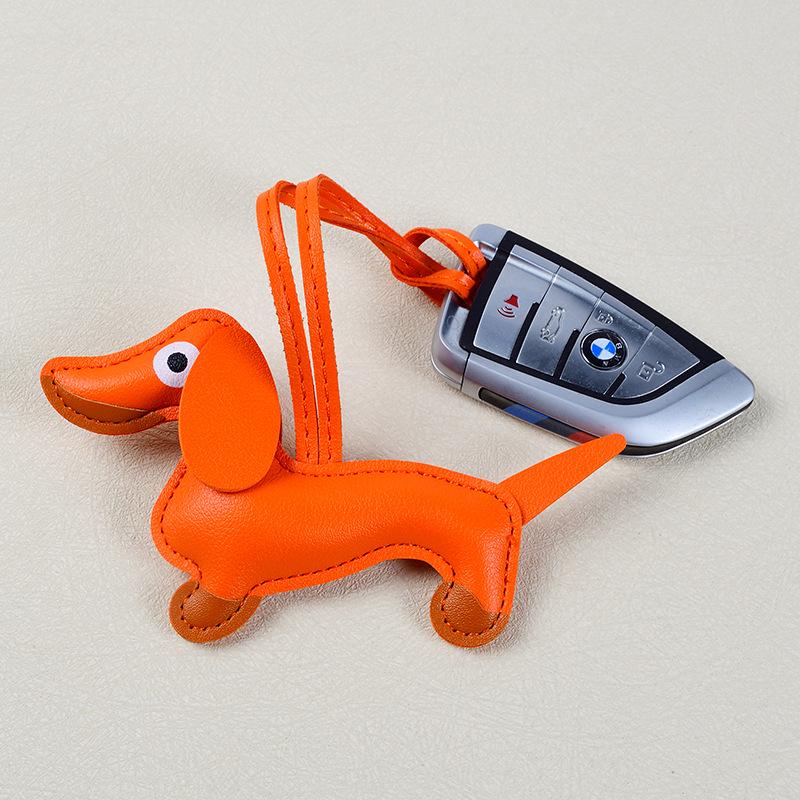 Dachshund Pendant Bag Charms: Cute, Versatile PU Puppy Keychain Accessory