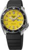 Автоматические спортивные часы Seiko 5 Sports с корпусом из нержавеющей стали и светящимися стрелками, стильные черные, мужские, желтые.