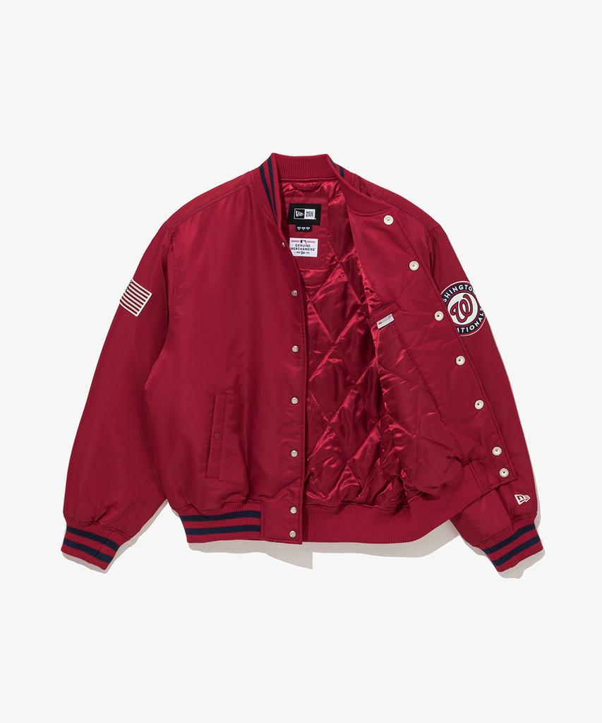 New Era Mlb Washington Nationals Authentic Stadium Jacket Red