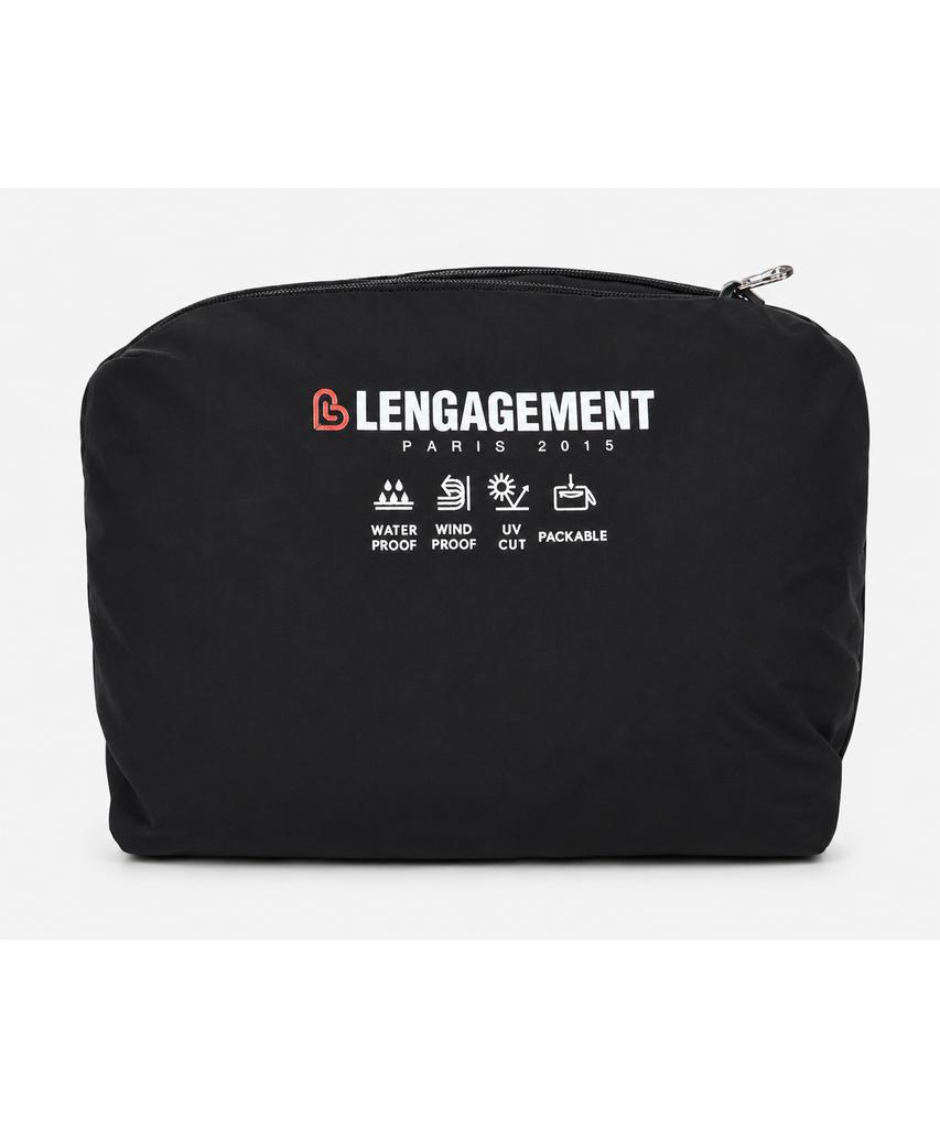 LENGAGEMENT Маленькое Сердце Нейлоновая Ветровка Складная Толстовка [Черный]