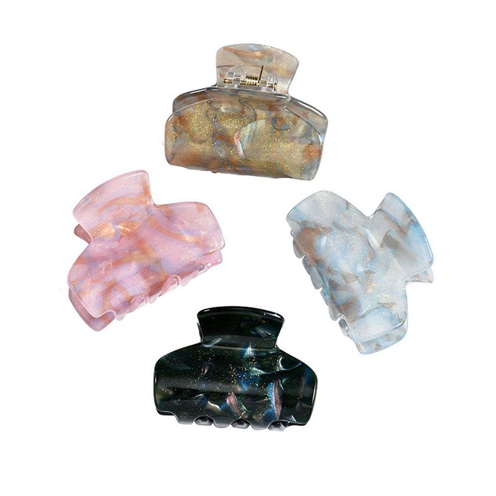 Korean Temperament Ponytail Jelly Colors Hair Claws Bathing Clips Hair Grab Grab Clips