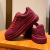 Fashion Luxury Designer Men's and Women's Red and Black Rhinestone Thick-soled Shoes, Casual Flat Shoes, Moser Shoes, Men's Sports Shoes