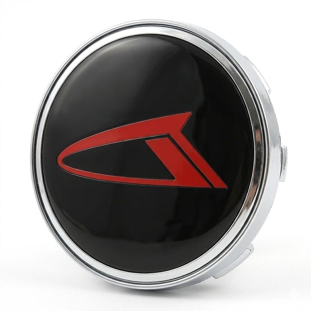 4Pcs 60mm Universal Car Wheel Center Hub Caps Black Red Sport Logo Chrome Rim Badge Emblem Dustproof Auto Tuning Accessories