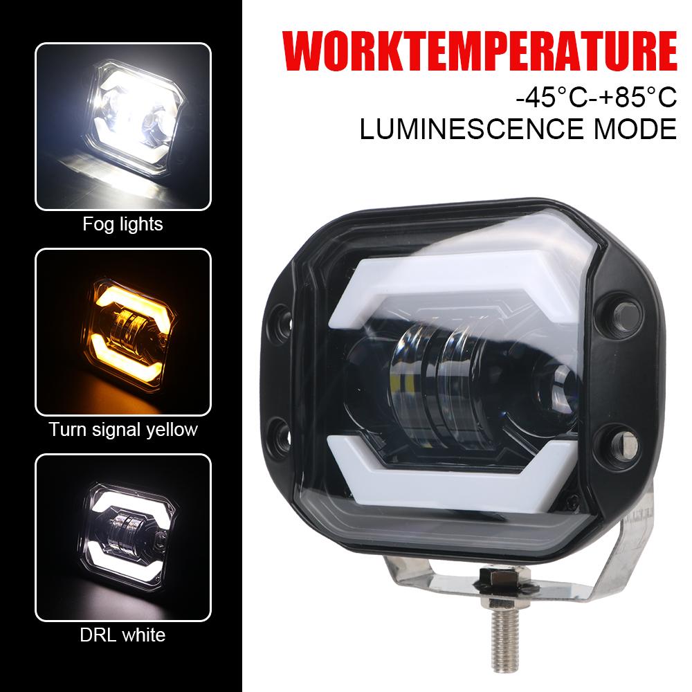 5-дюймовый дальний/ближний свет фар рабочего света для автомобиля светодиодный прожектор скрытого монтажа DRL светодиодные фары для внедорожника Jeep Truck 4X4 SUV 12 В