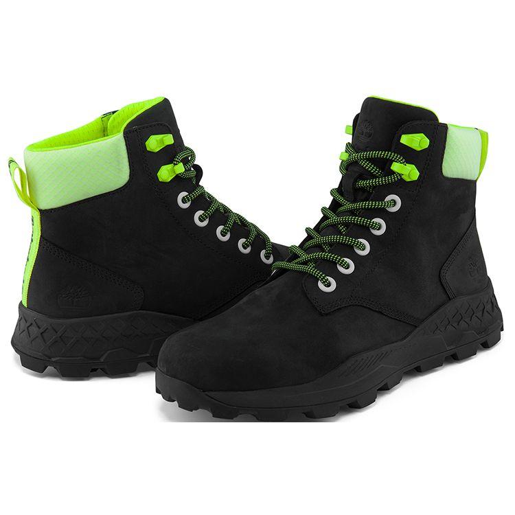 Timberland Короткие уличные ботинки из коровьей кожи Brooklyn Series, мужские черные A2HR4
