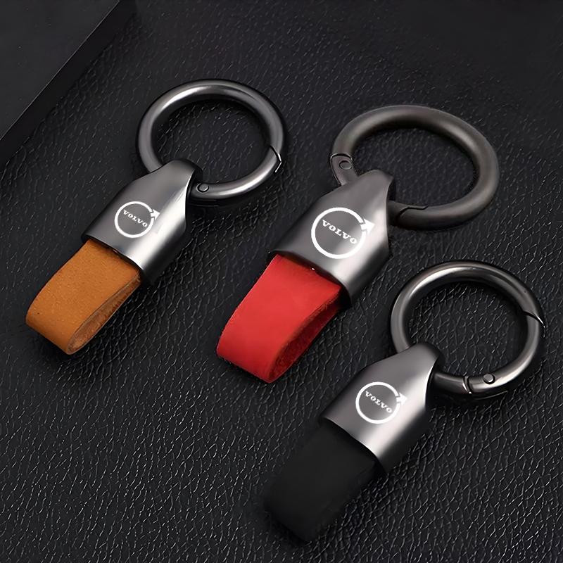 Car Key Rings Accessories Suede Auto Emblem Keychain For Volvo ES90 EC40 EX40 EM90 XC90 V90 V60 XC60 V40 S80 S60 S90 C40 XC40 V7