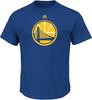 Мужская синяя футболка с коротким рукавом Golden State Warriors с логотипом Majestic 2