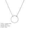 eManco Statement Necklace Women Dainty Stainless Steel Necklace Choker Pendant Necklace Fashion Jewelry