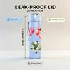 1PC Patchwork Red Heart Rose Print 750ml Color Plastic Sports Water Bottle Leakproof Flip Straw Lid Suitable for Sports Office Home Use
