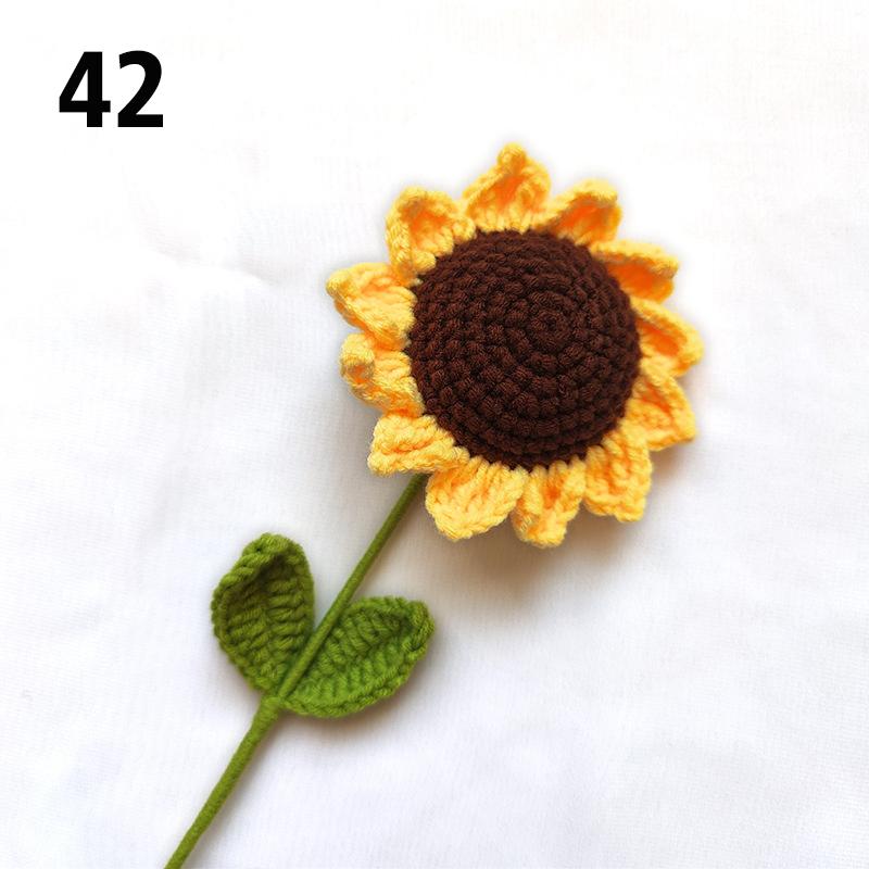 Подарок на День Учителя Подсолнух Вязаный Цветок Вязаный Цветок Ручной Работы Букет Домашний