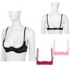 Women Glossy Patent Leather Underwired Bra Underwear Adjustable Shoulder Straps Unlined Brassiere