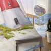 Lighthouse Beach Island Винтажные акварельные прозрачные шторы Современные газовые шторы для гостиной, спальни, вуалевые нитяные шторы