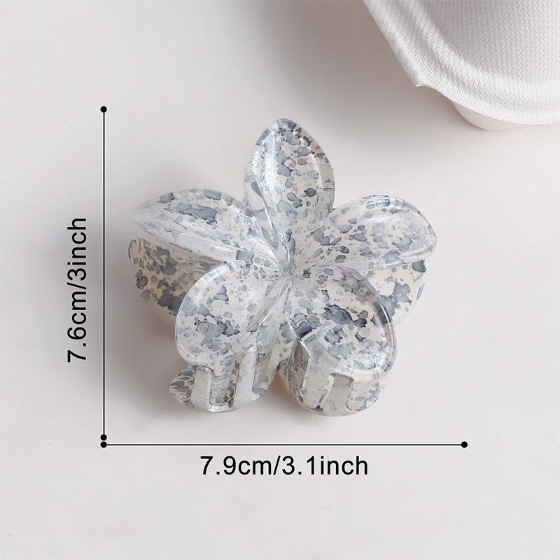 Glitter Flower Hair Clips-Transparent Acrylic Multi-color Fashion Party Hair Accessories with Carton Packaging for Women