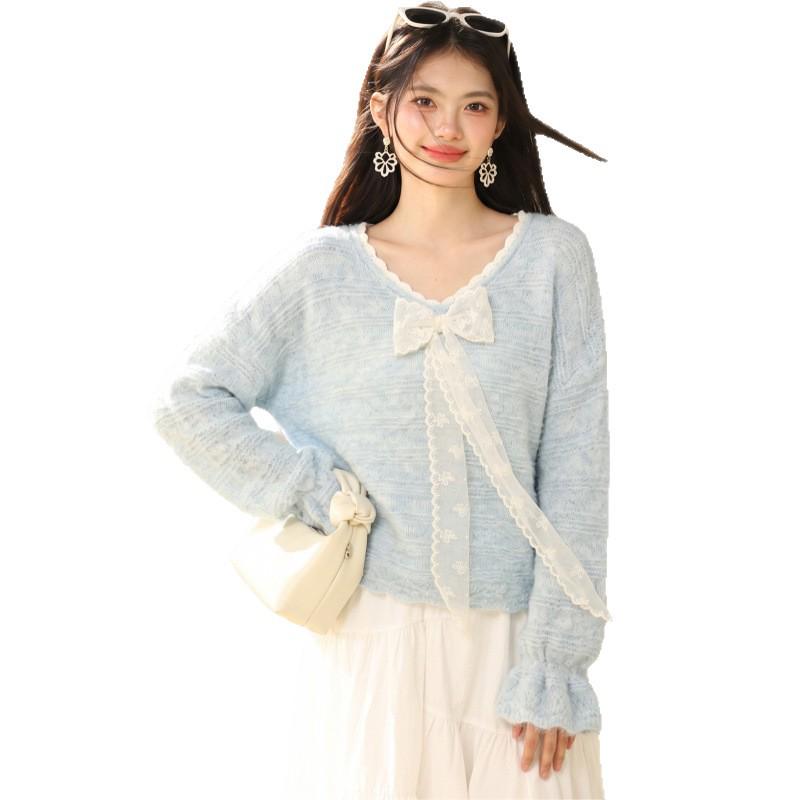 Women's Loose Lace Knit Sweater - 2026 Autumn Collection