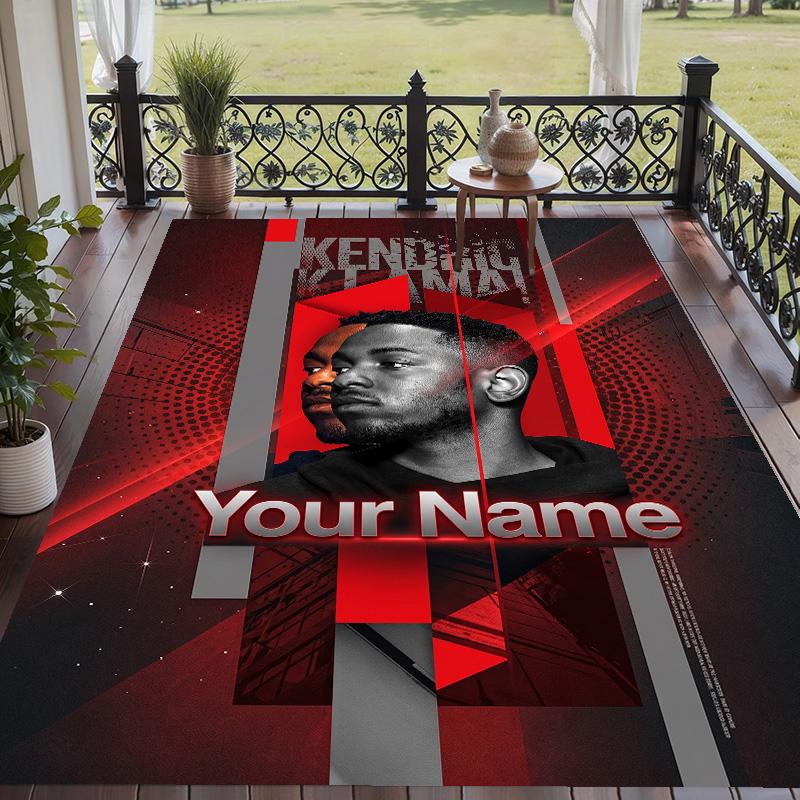 Custom Text Kendrick Lamar Pattern Floor Rug Soft Indoor Carpet Mat Living Room Bedroom