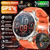 Новые умные часы с GPS для мужчин, батарея 720 мАч, водонепроницаемость IP68, Bluetooth-звонки, 1,7-дюймовый HD-экран, спортивные, фонарик, компас, умные часы для мужчин