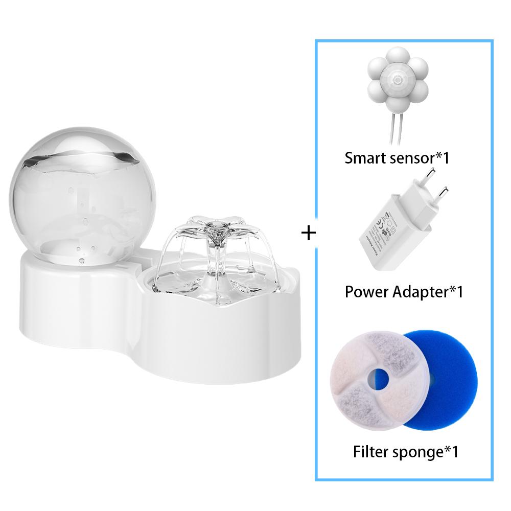 ZYFeeder Pet Автоматическая гравитационная кормушка для кошек и собак Прозрачная визуальная гравитационная вода для кошек или собак Индукционный диспенсер для воды Smart