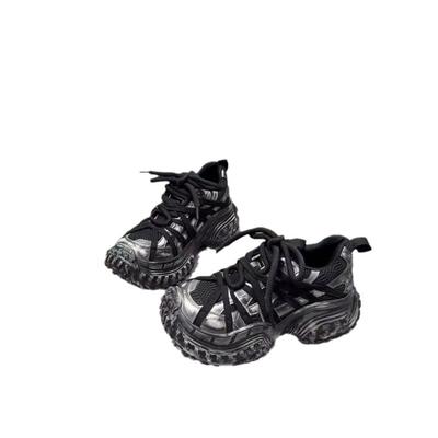 Женская вулканизированная обувь, дышащая обувь для папы, женские осенние новые ретро-кроссовки с толстой подошвой, увеличивающие рост, для женщин